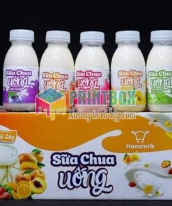 in nhãn sữa chua Hanamilk