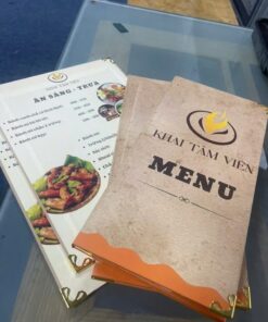 In menu nhà hàng Khai Tâm Viên