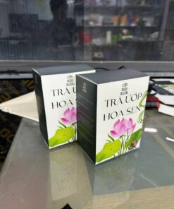 In vỏ hộp trà ướp hoa sen