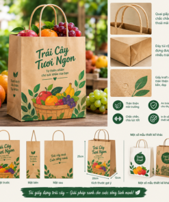 In túi giấy đựng trái cây